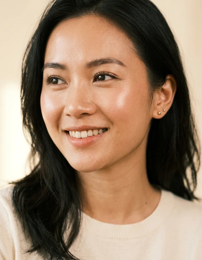 Minh họa làn da tươi sáng